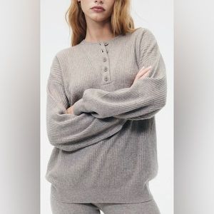 NWT NAADAM recycled cashmere Henley.